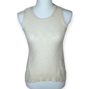 FRESHMAN 1996 CREAM CROCHET TOP SZ.S EUC.